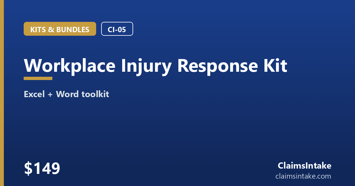 Workplace Injury Response Kit preview